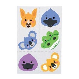 Bulk 72 Pc. Australian Animal Temporary Tattoos
